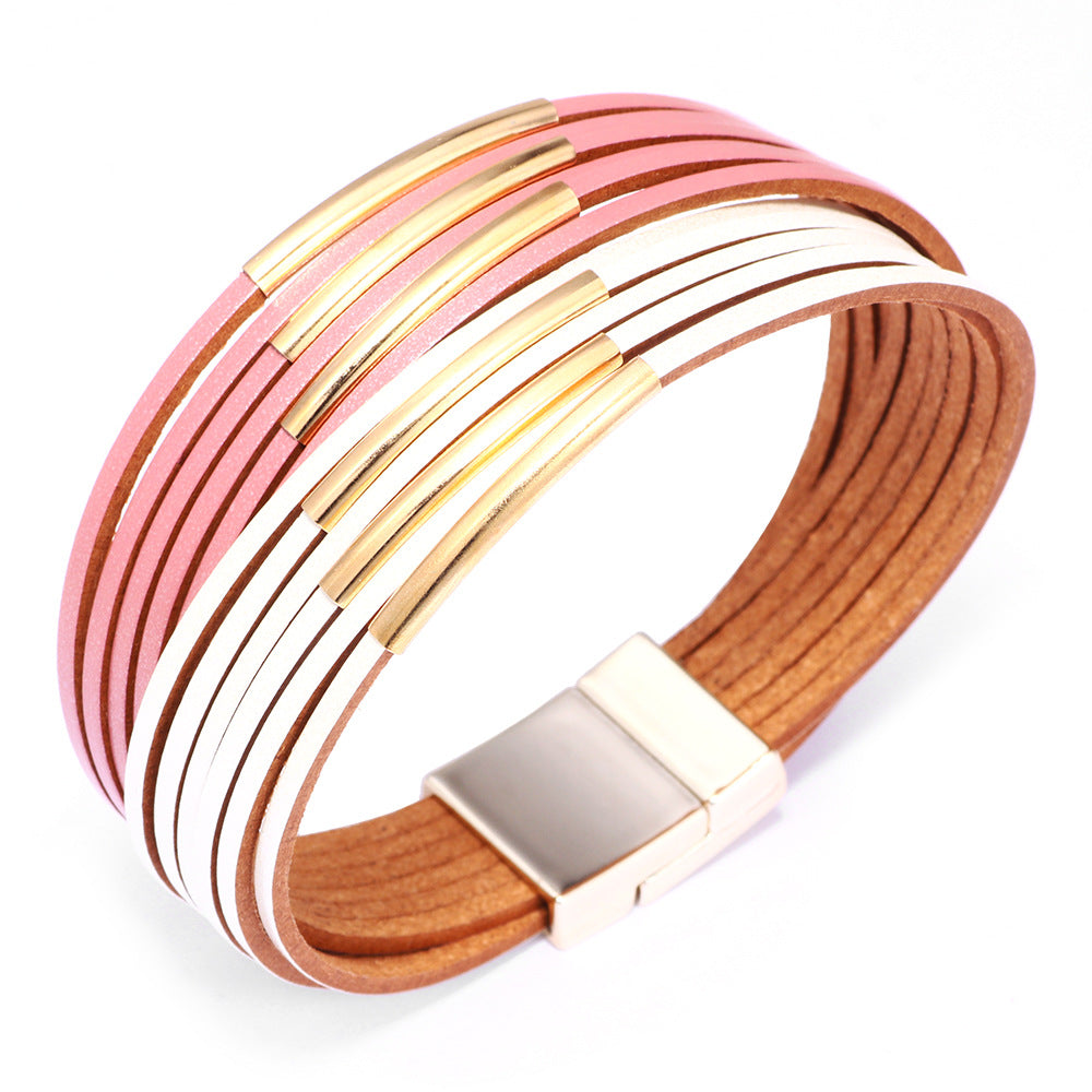 Venta al por mayor Pulsera de cuero PU